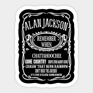 alan jackson concert outfit Sticker